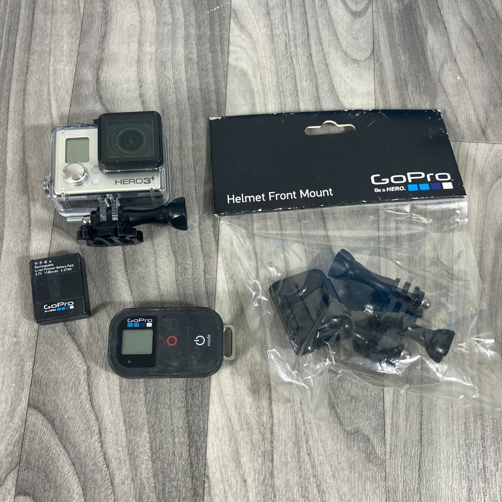 GOPRO HERO 3+ PLUS SILVER EDITION CAMCORDER 1080P HD ACTION CAM & WI-FI REMOTE